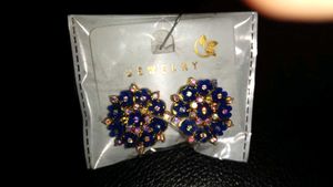 Cute Blue Flower Earrings