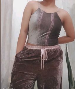 Velvet Cami &amp; Pants Lounge Set