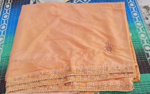 chinon hevy Jaipuri sarees with blouse