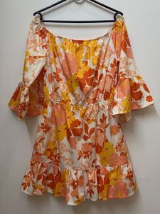 Floral Off-Shoulder Mini Dress