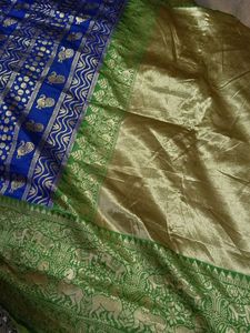 Blue & Green Saree