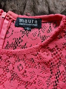 Pink Lace Long Sleeve Top