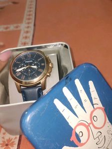 Real Fossil Leather Watch