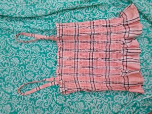 Pink Plaid Cami Top