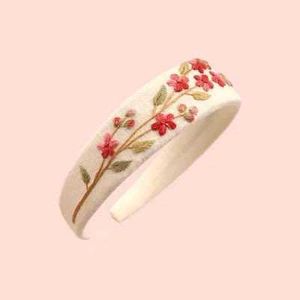 Floral Embroidered Headband.