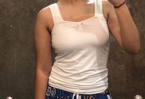 White Bow Tank Top