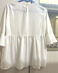 White Lace Detail Top