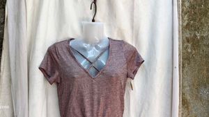 8221. Stylish Tie-Front Top