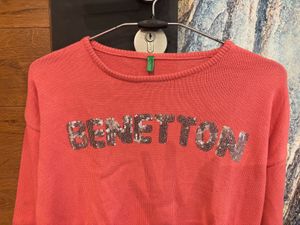Benetton Coral Knit Sweater