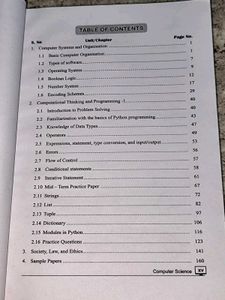 Class XI Computer Science Book
