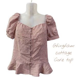 Gingham Cottage Core Top
