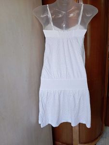 Polka Dot White Dress