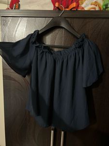 Elegant Navy Blue Blouse -34
