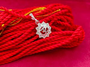 Real Silver Om Pendant