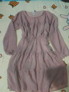Zara Pink Chiffon Mini Dress