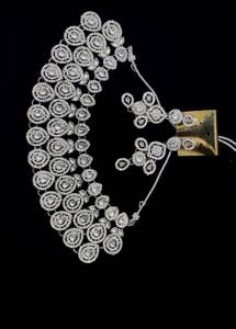 Diamond Statement Necklace &amp; Earrings