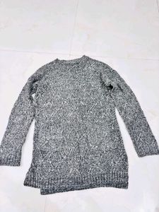Grey Marled Pullover Sweater