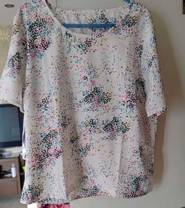 Speckled Print Boxy Top