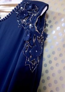 Very Beautiful Navy Blue 💙 long Gown