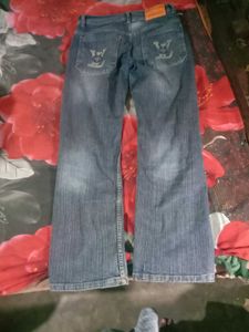 Embroidered Denim Jeans