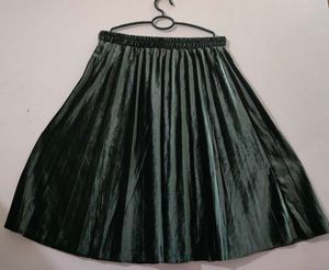 Korean Style Shimmery Pleated Skirt