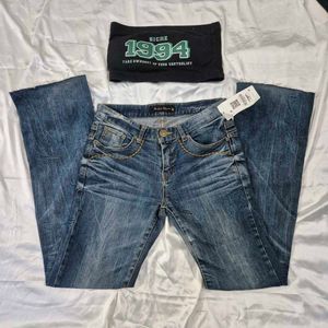 low waist straight fit Y2K Denim Jeans