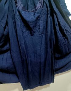 Vintage Navy Dress With Attached Blazer
