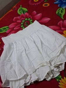 White Mini Skirt..branded