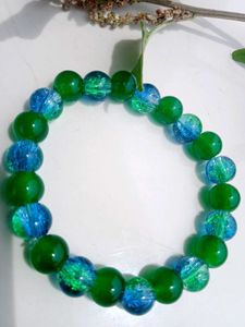 Green &amp; Blue Beaded Bracelet
