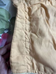 Not  Used Gold Self Embroidery Blouse