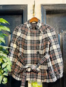Plaid Belted Coat
