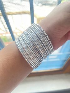 Silver Bangles 24pcs