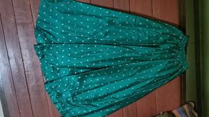 Gold Spotted Green Skirt