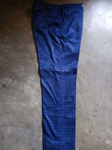 New Blue Black Check Formal Trouser 34inch