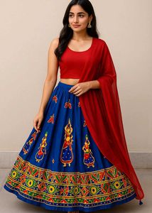 Navratri Blue Chaniya Choli
