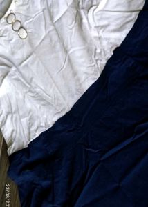 Girls&#39; Blue &amp; White Dress
