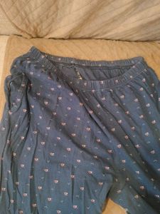 Blue Floral Pajama Set