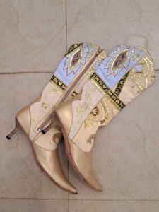 Vintage vero cuoio kitten heeled leather boots