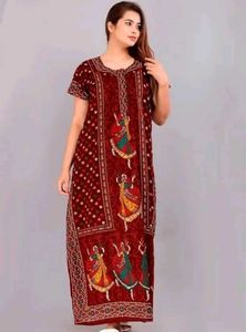 Maroon Nighty For Women
