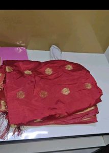 Elegant Red silk dupatta