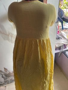Yellow Embroidered Kurta