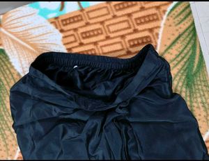 Radiant Black Side Slight Pant And Cape Set