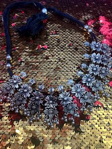 Black beauty❤️‍🔥 oxidized necklace🖤🤍