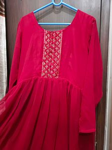 Red Naira Kurta