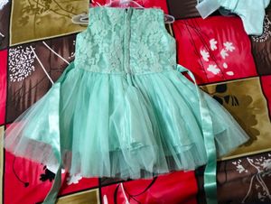 Small Baby Light Green Frock..