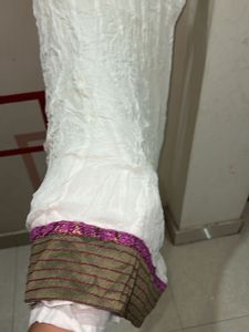 Full Flare A Line Plain Bordered Kurta