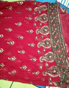 Handmade Heavy Embroidered Saree.