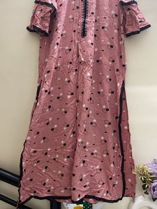 Pink Printed Kurta
