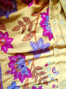 Floral Print Fabric Saree