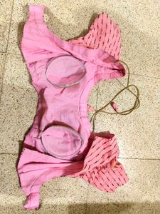 Pink Padded Stitched Blouse